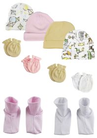 Boys or Girls Caps, Booties and Mittens (Pack of 10)