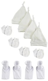 Unisex Knotted Caps , Booties and Mittens - 10 Piece Set