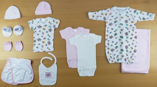 Newborn Girls 11 Pc Baby Shower Gift Set