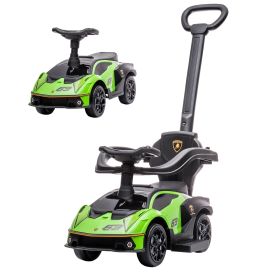 Green Toddler Sliding Car | 2-IN-1 Ride On Push Car, Essenza SCV12 Licensed with Horn Sound Wheel, Stroller Walking for Boys Girls