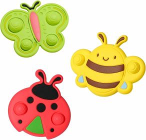 Suction Cup Spinner Toys for Babies - All Silicone Baby Spinners for High Chair, Airplane, Windows, Wall, Toddler Travel Toy, Spinning Fidget Toy