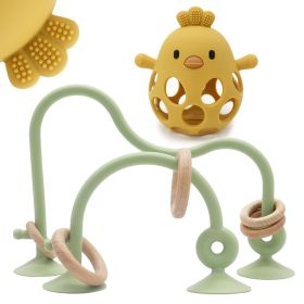Chair Toys Teething Chew - Baby Table Toys, High Chair Suction Toy Teething Toys