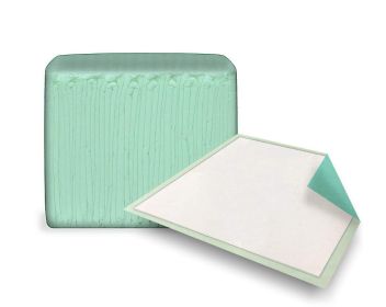 Pack of 100 Green Underpads 30 x 36 Disposable Backsheet Pads Incontinence Care for Men Women Unisex Sanitary Hygiene Effective Leak Protection f
