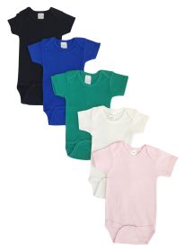Baby Girl 5 Pc Onesies (Color: Black/Blue/Green/Pink, size: Newborn)