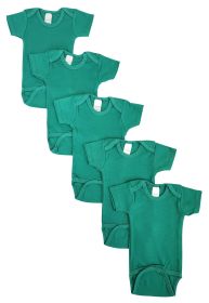 Unisex Baby 5 Pc Onesies (Color: GREEN, size: medium)