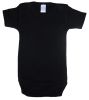 Black Interlock Short Sleeve Onesies