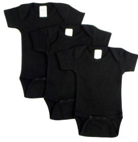 Black Onesie (Pack of 3) (Color: BLACK, size: Newborn)