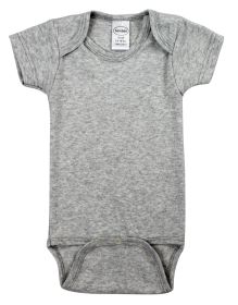 Grey Interlock Short Sleeve Bodysuit Onesie (Color: grey, size: large)