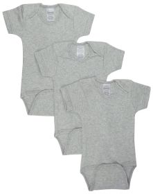 Grey Bodysuit Onesies (Pack of 3) (Color: grey, size: small)