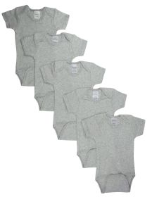 Grey Bodysuit Onesies (Pack of 5) (Color: grey, size: large)