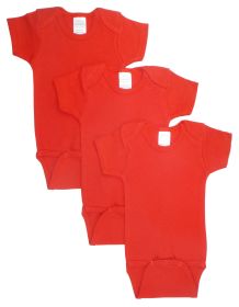 Red Bodysuit Onesies (Pack of 3) (Color: Red, size: small)