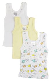 Girls Printed Tank Top Variety 3 Pack (Color: Pink/White/Print, size: small)