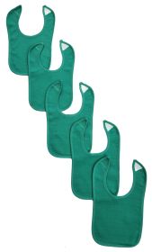 5 Baby Bibs (Color: GREEN, size: One size)