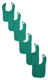 6 Baby Bibs (Color: GREEN, size: One size)