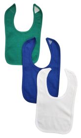 3 Baby Bibs (Color: Green/Blue/White, size: One size)