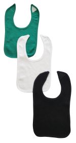 3 Baby Bibs (Color: Green/White/Black, size: One size)