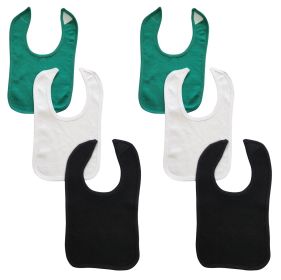6 Baby Bibs (Color: Green/White/Black, size: One size)