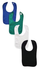 4 Baby Bibs (Color: Blue/Green/White/Black, size: One size)