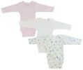 Girls Long Sleeve Printed Onesie Variety Pack