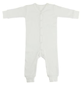 Unisex Interlock White Union Suit Long Johns (Color: White, size: large)