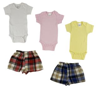 Infant Boys Onesies and Boxer Shorts (Color: pink, size: large)