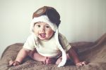 Navy Interlock Short Sleeve Bodysuit Onesie