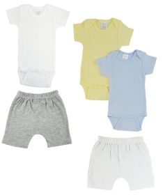 Infant Boy Onesies and Pants (Color: White/Grey, size: Newborn)