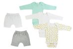 Infant Boys Long Sleeve Onesies and Shorts
