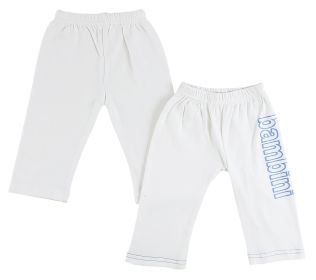 Infant Track Sweatpants - 2 Pack (Color: White, size: medium)