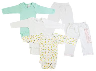 Infant Girls Long Sleeve Onesies and Track Sweatpants (Color: White/Pink, size: large)