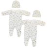 Unisex Closed-toe Sleep & Play with Caps (Pack of 4 )