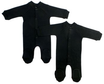 Black Interlock Sleep & Play (Pack of 2) (Color: BLACK, size: large)