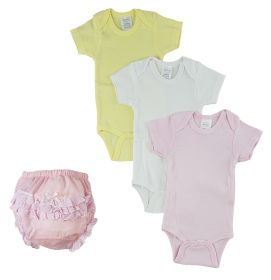 Pink Girl's Onesies and Fancy Pants Underwear (Color: pink, size: large)