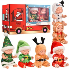 4 Inch Mini Baby Doll Set Of 6 Pieces Realistic Reborn Baby Doll-Baby Gifts For Boys And Girls From 3 Years Old Birthday Gifts (Option: 6pack)