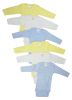 Boys Pastel Long Sleeve Onesie 6 Pack