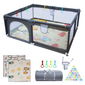 71" * 59" Baby Playard Cloth Playpen Removable Enclosures for Indoor and Outdoor Use Care for Children and Pets (Color: as Pic)