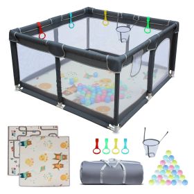 47" * 47" Baby Playard Cloth Playpen Removable Enclosures for Indoor and Outdoor Use Care for Children and Pets (Color: as Pic)