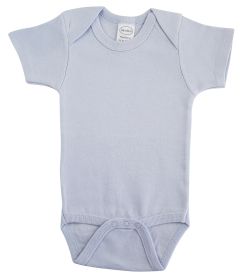 Interlock Lt.Blue Short Sleeve Onesie (Color: Blue, size: small)